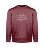 Inhale Exhale Sweatshirt - 100% Bio - dunkel - Unisex Organic Sweatshirt 2.0-6883