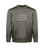 Inhale Exhale Sweatshirt - 100% Bio - dunkel - Unisex Organic Sweatshirt 2.0-7151