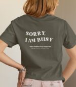 Sorry I Am Busy V-Ausschnitt | 100% Bio – Bild 8