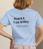 Sorry I Am Busy V-Ausschnitt | 100% Bio – Bild 5