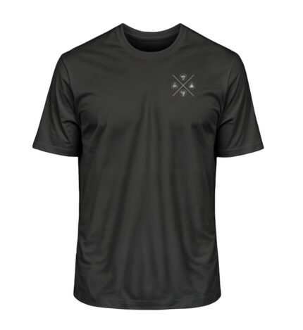 4 Elements T-Shirt Herren - 100% Bio dunkel - Herren Premium Organic Shirt 2.0.ST/ST-16