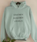 Einatmen Ausatmen Lächeln Bio Hoodie - Unisex – Bild 2