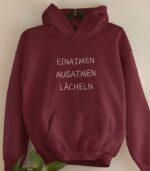 Einatmen Ausatmen Lächeln Bio Hoodie - Unisex – Bild 5