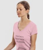 Einatmen Ausatmen Loslassen V-Ausschnitt | 100% Bio – Bild 4