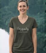 Einzigartig Yoga Shirt V-Ausschnitt | 100% Bio – Bild 3