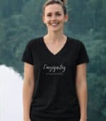 Einzigartig Yoga Shirt V-Ausschnitt | 100% Bio – Bild 2
