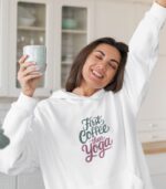 First Coffee then Yoga Hoodie - Unisex – Bild 2