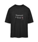 Namaste und Rose Oversized Shirt | 100% Bio dunkel - Organic Oversized Shirt ST/ST-16