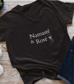 Namaste und Rose V-Ausschnitt | 100% Bio – Bild 2