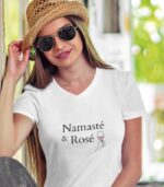 Namaste und Rose V-Ausschnitt | 100% Bio