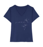 Go with the Flow Yoga Shirt V-Ausschnitt | 100% Bio dunkel - Damen Organic V-Neck T-Shirt ST/ST-6057