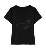 Go with the Flow Yoga Shirt V-Ausschnitt | 100% Bio dunkel - Damen Organic V-Neck T-Shirt ST/ST-16