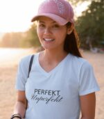 Perfekt Unperfekt Shirt V-Ausschnitt | 100% Bio – Bild 2