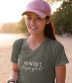 Perfekt Unperfekt Shirt V-Ausschnitt | 100% Bio – Bild 9