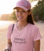 Perfekt Unperfekt Shirt V-Ausschnitt | 100% Bio – Bild 6