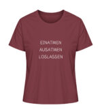 Einatmen Ausatmen Loslassen - 100% Bio dunkel - Damen Premium Organic T-Shirt 2.0 ST/ST-6883