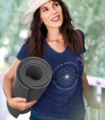 Mandala Yoga Shirt V-Ausschnitt | 100% Bio – Bild 3