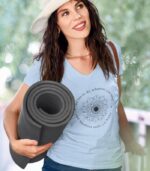 Mandala Yoga Shirt V-Ausschnitt | 100% Bio – Bild 9
