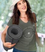 Mandala Yoga Shirt V-Ausschnitt | 100% Bio – Bild 10