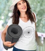 Mandala Yoga Shirt V-Ausschnitt | 100% Bio – Bild 5