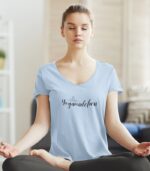 Yogamädchen Shirt V-Ausschnitt | 100% Bio – Bild 9