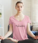 Yogamädchen Shirt V-Ausschnitt | 100% Bio