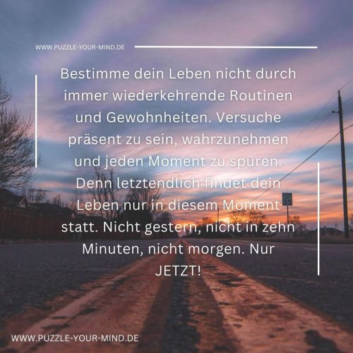 bewusst leben zitat
