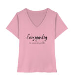Einzigartig Yoga Shirt V-Ausschnitt | 100% Bio - Damen Organic V-Neck T-Shirt ST/ST-6903