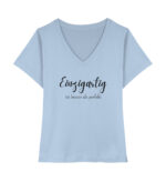 Einzigartig Yoga Shirt V-Ausschnitt | 100% Bio - Damen Organic V-Neck T-Shirt ST/ST-7317
